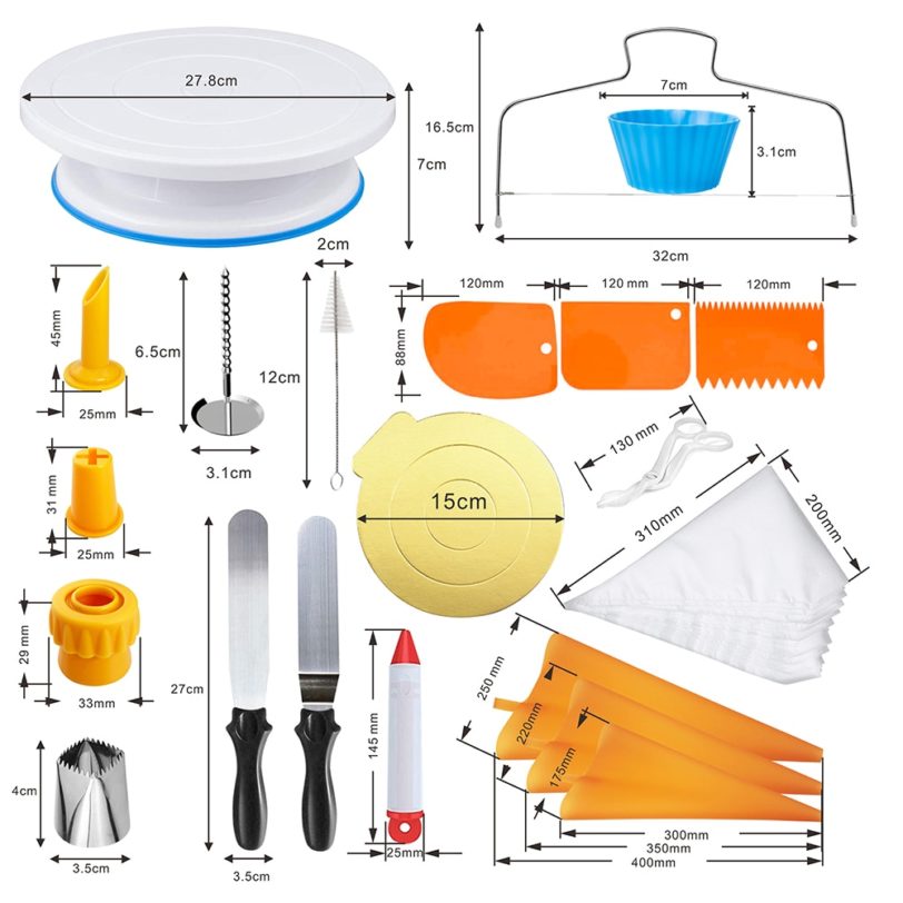 156Pcs Cake Decorating Supplies Kit Disposable Piping Bags Icing Tips Nozzle for Beginners Cakes Bread Nozzle Baking Tools Set - Image 4