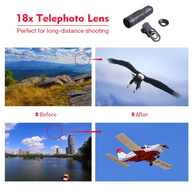 18X25 Mobile Phone LensMonocula Telescope Zoom For Xiaomi redmi note 7 mi 9 Smartphones Clip Telefon 18X Cell Phone Camera Lens - Image 4