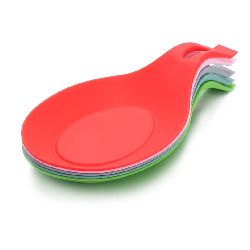 1PC Silicone Heat Resistant Spoon Shelf Rest Utensil Spatula Holder Gadget Kitchen Storage Tool Scoop Bracket Stand - Image 3