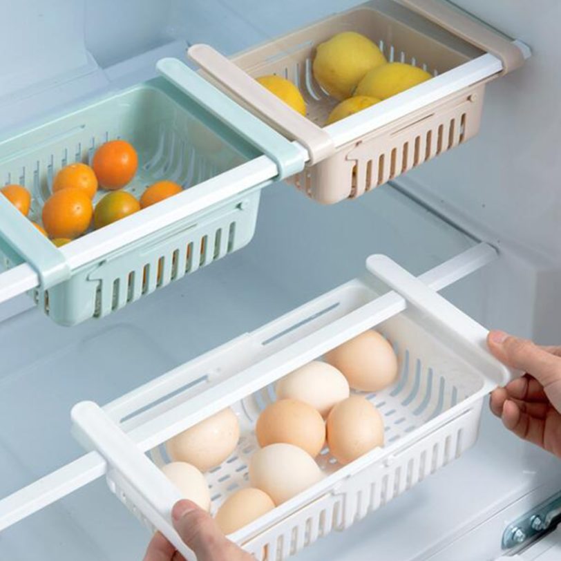 1Pc Kitchen Fridge Freezer Space Saver Organizer Home Food Colorful Plastic Organizer Container Refrigerator Storage Boxes - Image 2