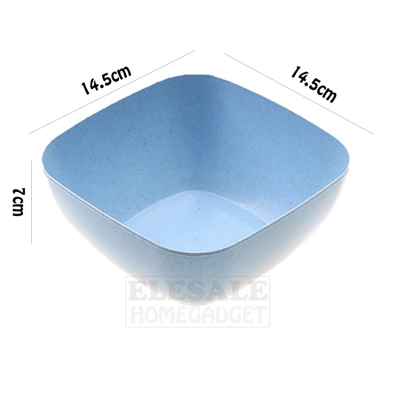 1Pcs ECO Friendly Large Square Wheat Straw Bowl Fruits Salad Nuts Bowls Kitchen Tableware Soybean Snack 2