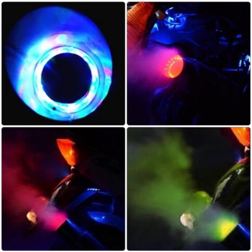 1Set Motorcycle LED Light Red Motorbike Exhaust Pipe Lamp Warning Firing Indicators Scooter Refit Torching Thermostability Light - Image 3