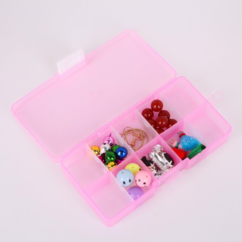 1pcs Plastic Storage Jewelry Box Compartment Adjustable Container for Beads earring box for jewelry rectangle Box Case - Image 6