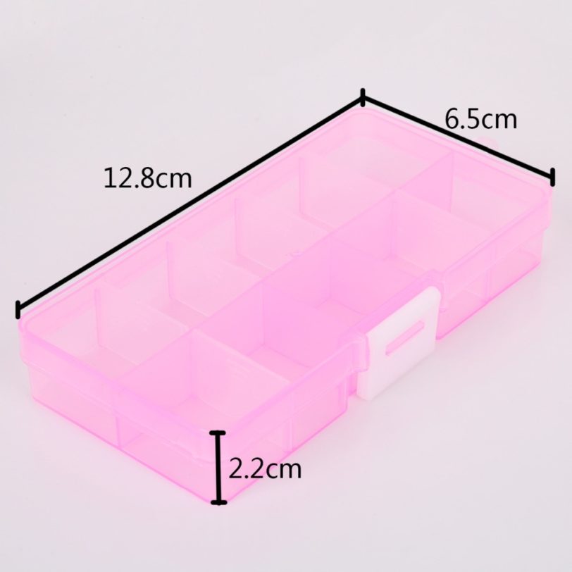 1pcs Plastic Storage Jewelry Box Compartment Adjustable Container for Beads earring box for jewelry rectangle Box Case - Image 2