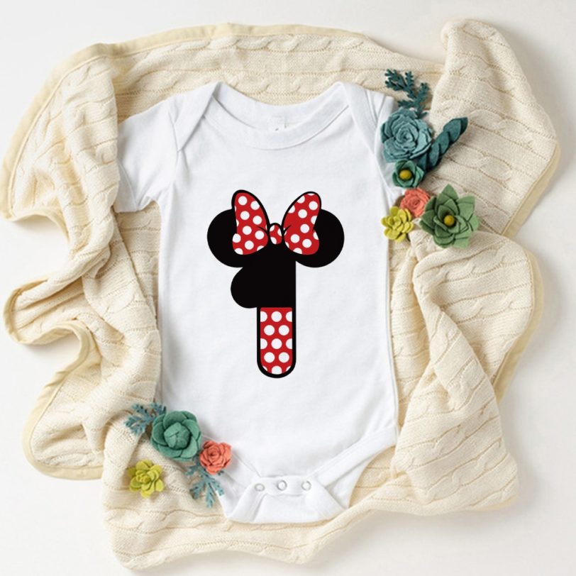 1st Birthday Baby Jumpsuit For Boys Girls Tshirt Mickey Mouse Number Clothes 1 2 Years Infant Jumpsuit Fashion T Shirt 0-24M - Image 4