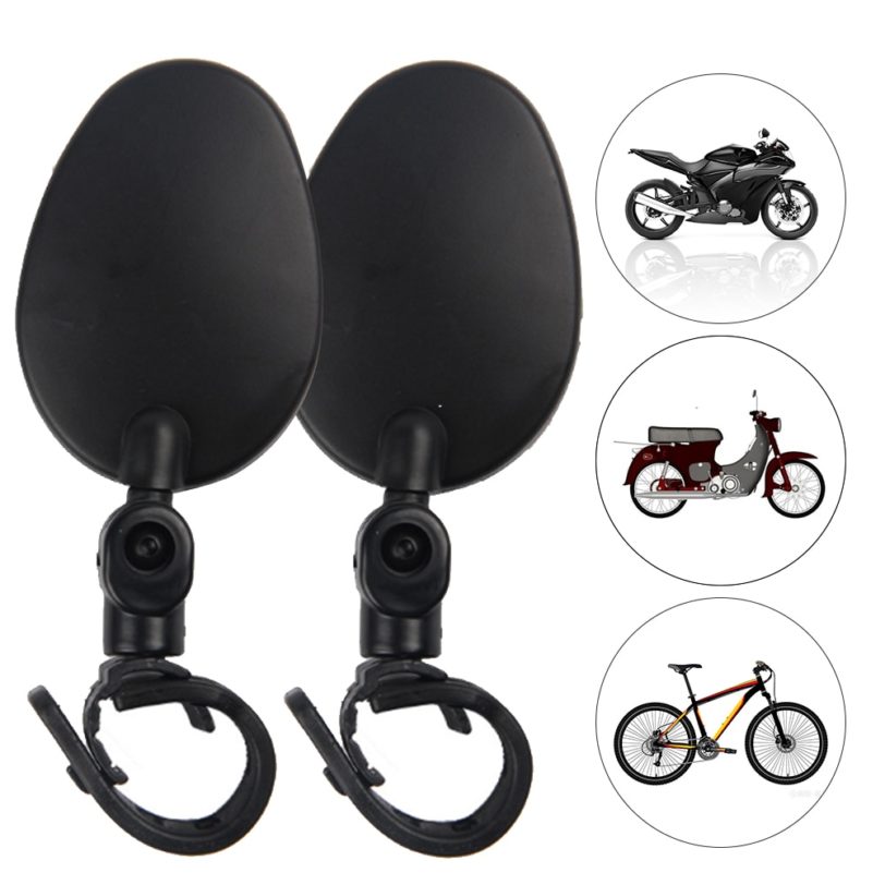 2/1 Pcs 360° Rotation Bicycle Rear View Mirror Bike Cycling Wide Range Back Sight Reflector Adjustable Left Right MTB Mirrors - Image 2