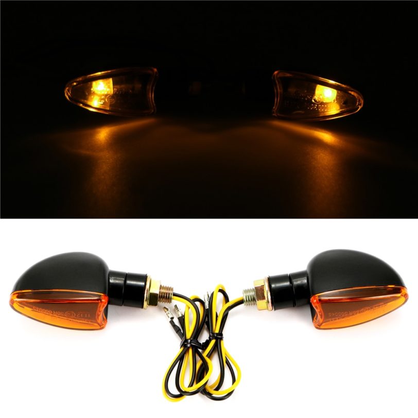 2 Pcs Universal Motorcycle Turn Signal Indicators Light Amber Flashers Lighting Motorbike Lamp Super Bright Custom Tail Light - Image 4