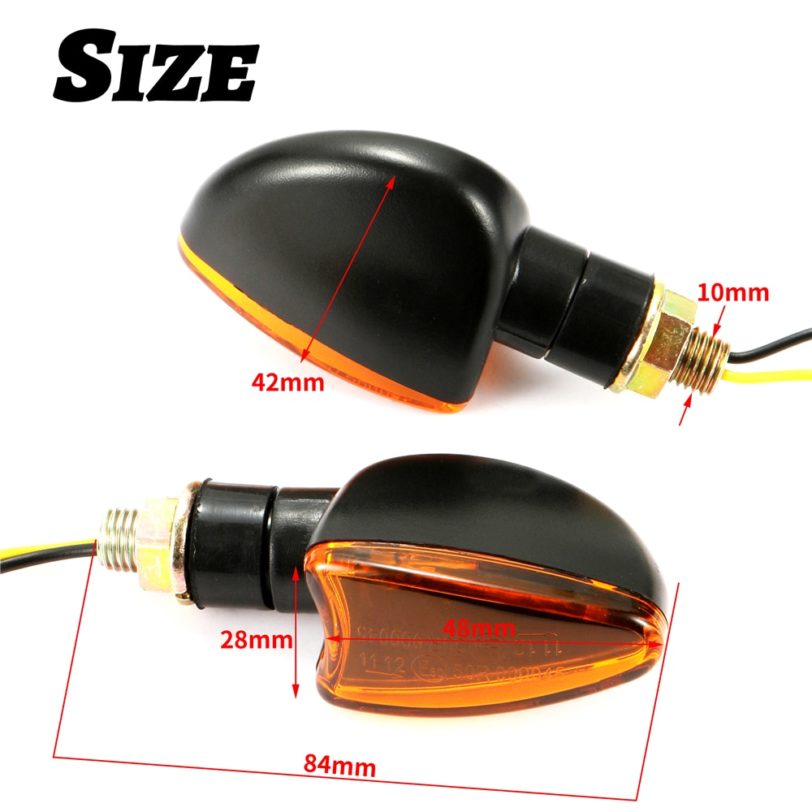 2 Pcs Universal Motorcycle Turn Signal Indicators Light Amber Flashers Lighting Motorbike Lamp Super Bright Custom Tail Light - Image 2