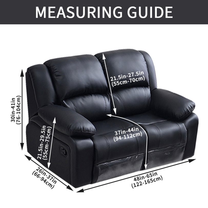 2 Seat Recliner Sofa Chair Cover All-inclusive Non-slip Sofa Couch Cover Slipcover Elastic Recliner Massage Sofa Protector - Image 2