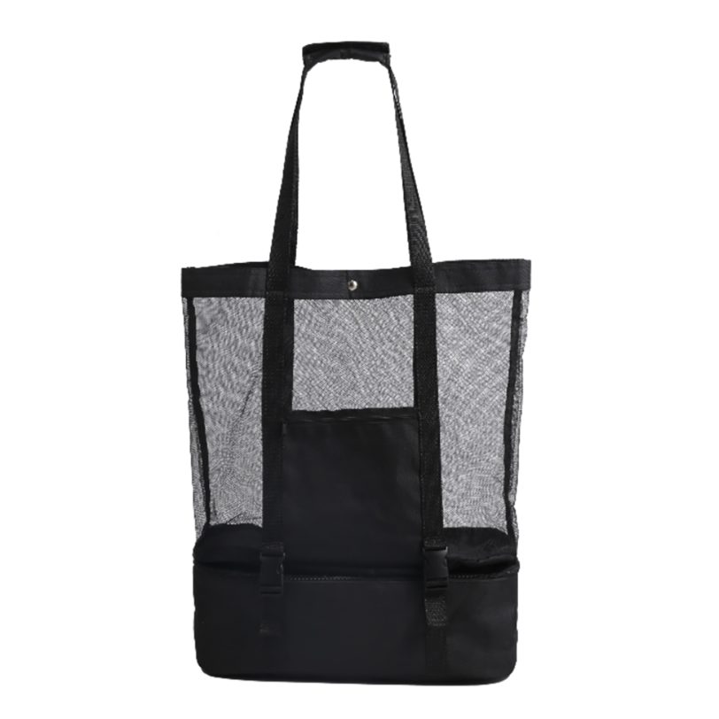 2-in-1 Beach Bag Mesh Detachable Insulation Cooler Picnic Bag Portable Durable Leak-proof For For Picnic Shopping Carrying - Image 2