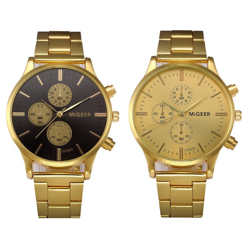 2020 Migeer Men Watches Luxury Men Gold Watches Stainless Steel Quartz Watches Reloj Hombre Orologio Uomo Relogio Masculino - Image 2