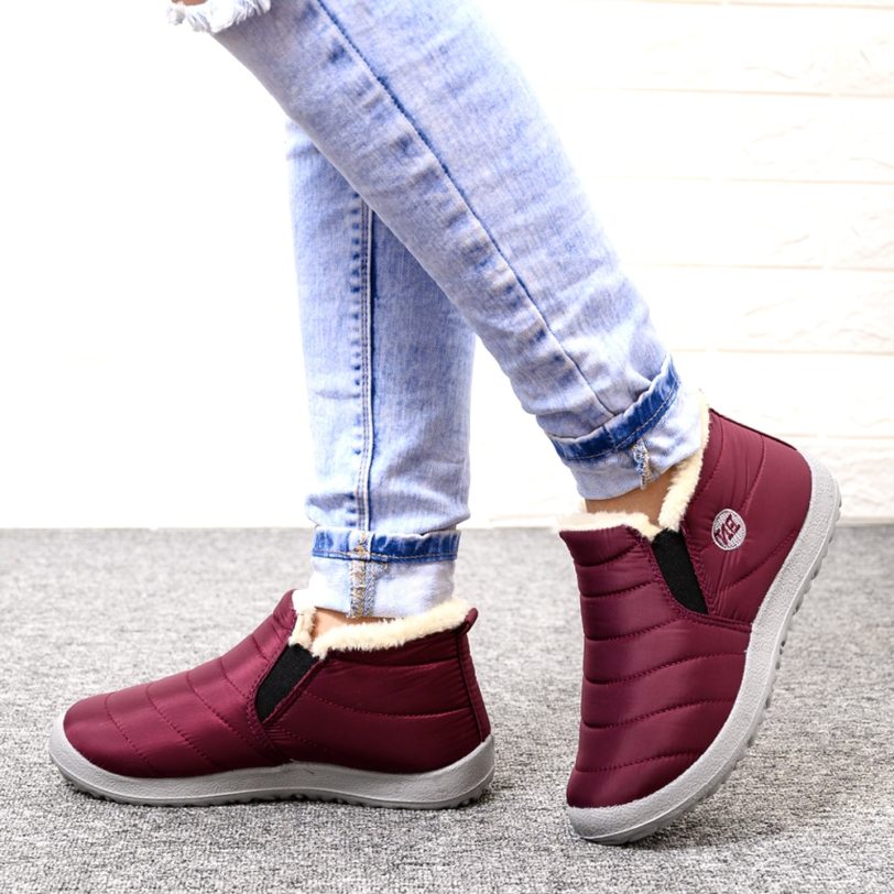 2020 winter boots women waterproof snow women shoes flat Casual Winter Shoes Ankle Boots for Women 1