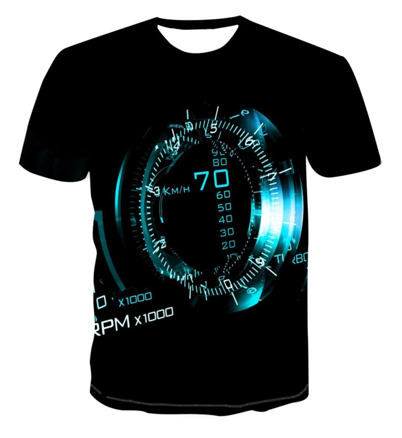 2021 3D New Print Personalized Clock Geometry T-Shirt Fashion Street Style Men's Summer Short Sleeve Top T-Shirt XXS-6XL - Image 2