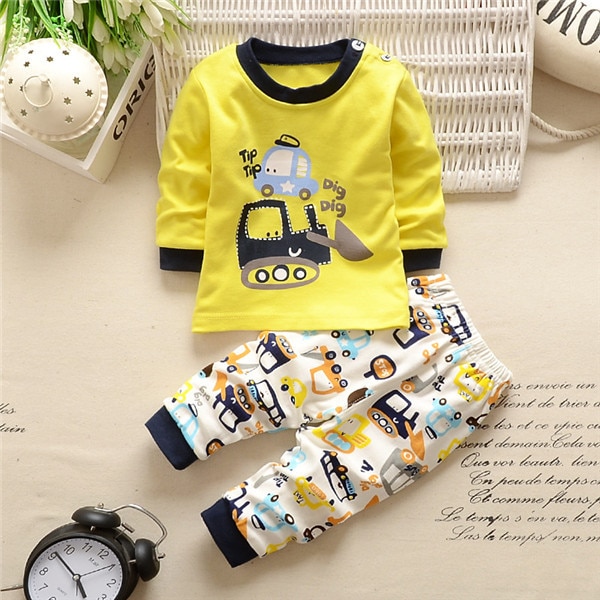 2021 Baby Boys Girls Clothing Sets Infant Clothes Suits Long sleeved T Shirt Pants Kids Children 1