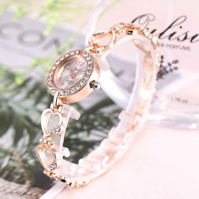 2021 Brand Luxury Bracelet Watch Women Watches Rose Gold Women's Watches Diamond Ladies Watch Clock Relogio Feminino Reloj Mujer - Image 2