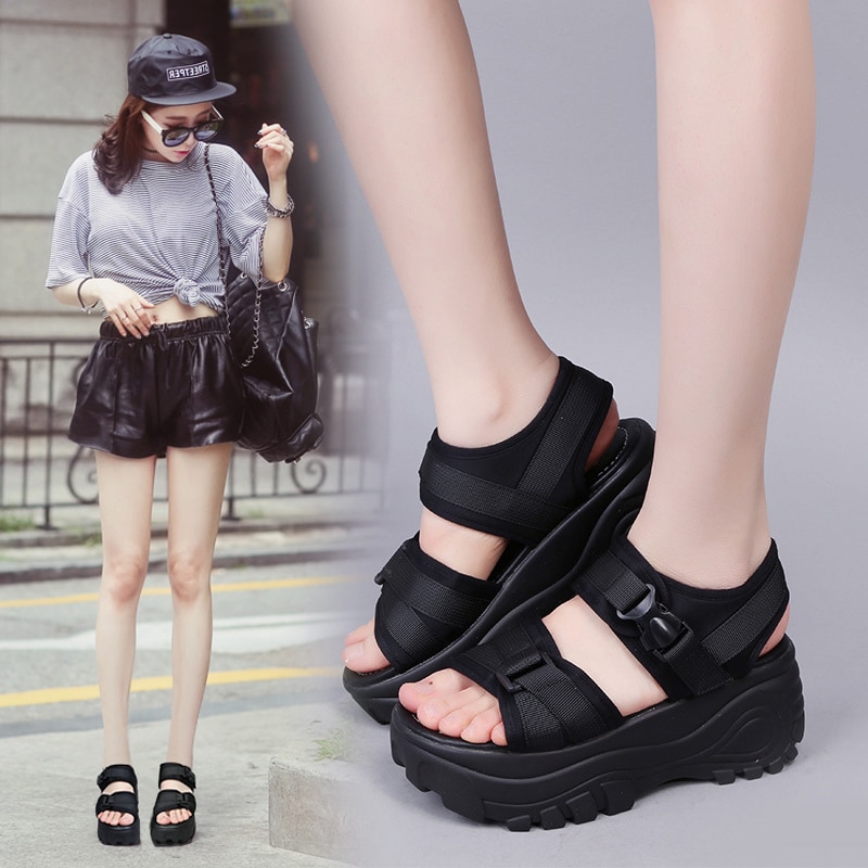 2021 Designer Shoes Woman Sandalie Gladiator Velcro Sandals Women High Quality Ladies Shoes Summer Platform Sandalias