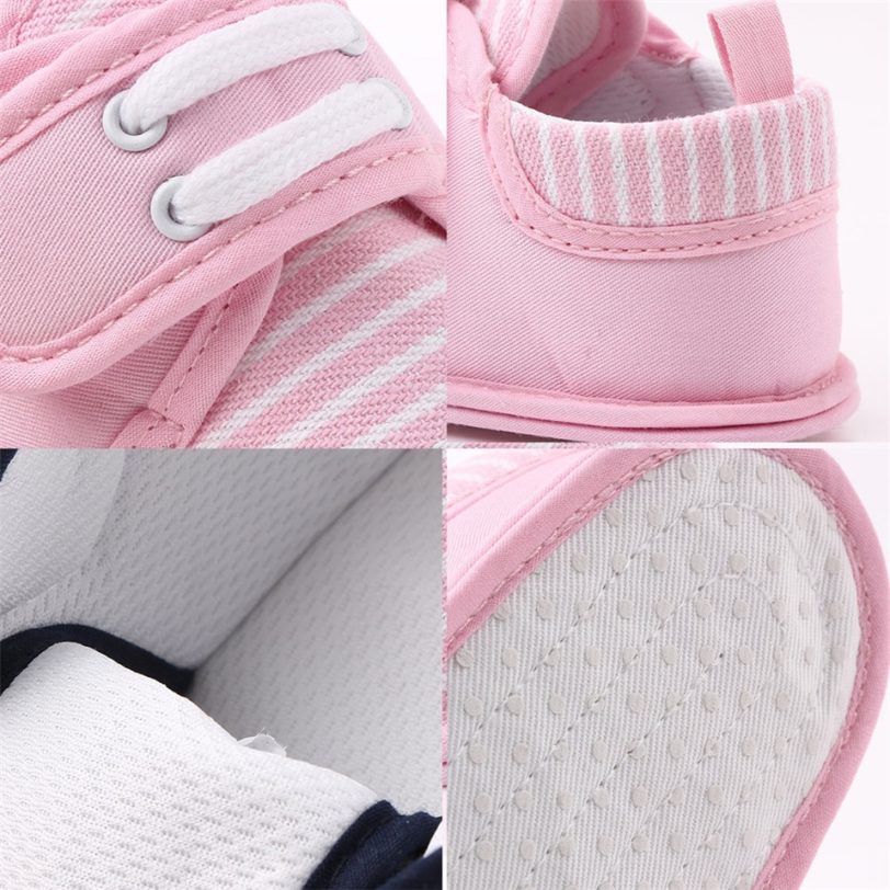 2021 New Baby Girls Boys Shoes Comfortable Striped Fashion Cotton Soft First Walkers Kid Shoes Anti-Slip baby shoes - Image 5