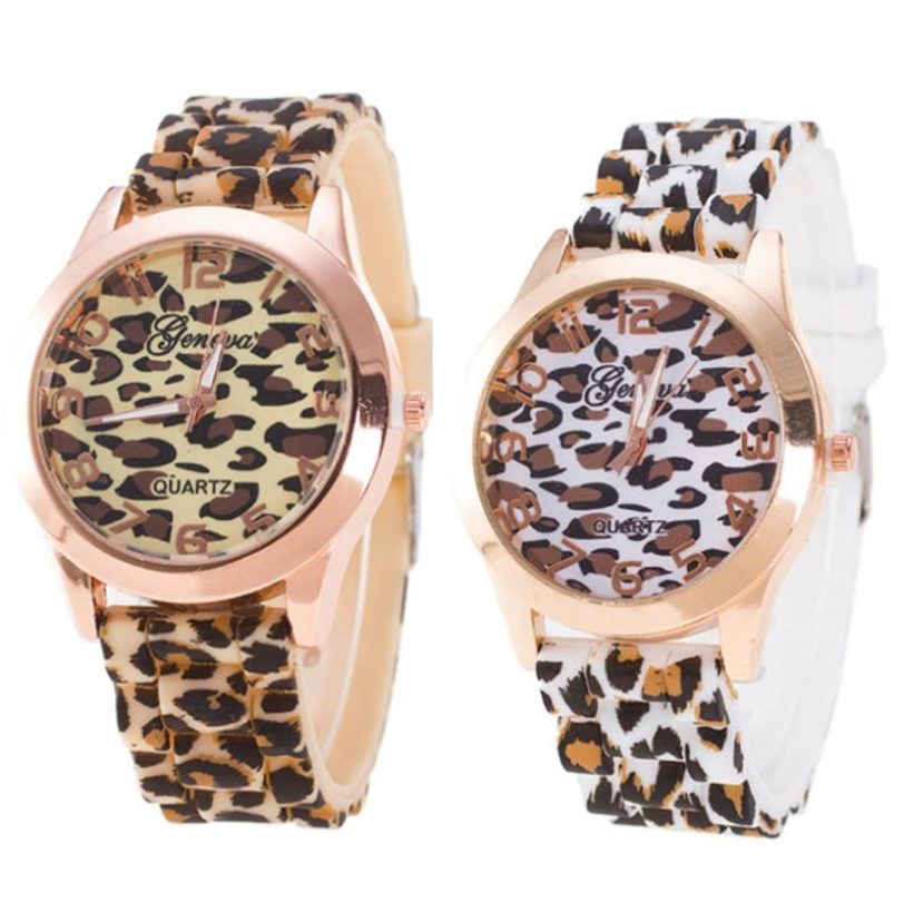 2021 New Fashion Women Watches Leopard Print Silicone Watch Jelly Analog Girl Wristwatch Geneva Dress Luxury Watch - Image 3