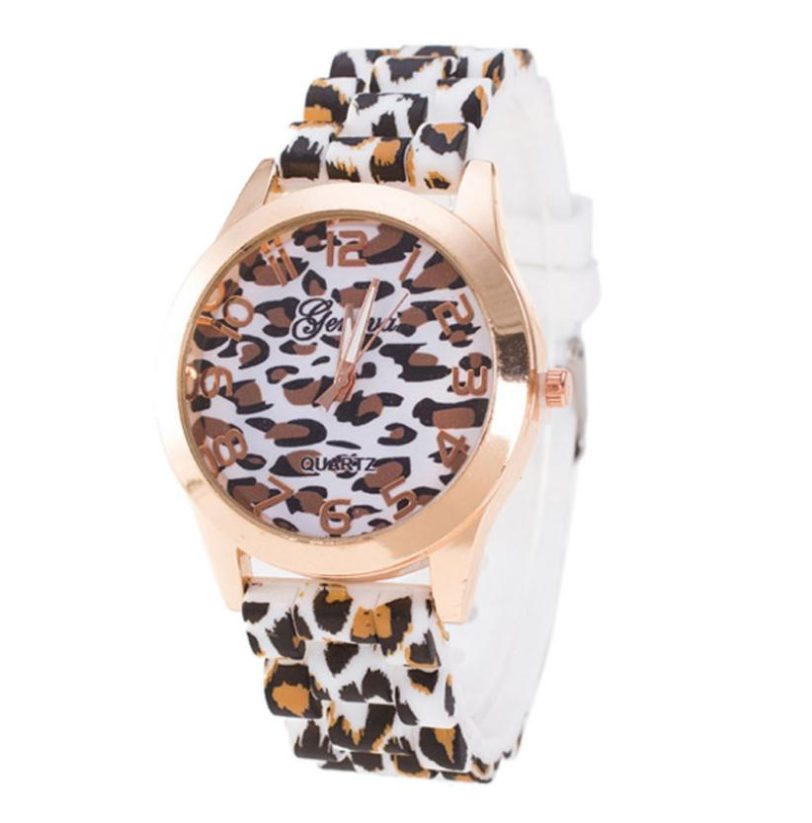 2021 New Fashion Women Watches Leopard Print Silicone Watch Jelly Analog Girl Wristwatch Geneva Dress Luxury Watch - Image 2