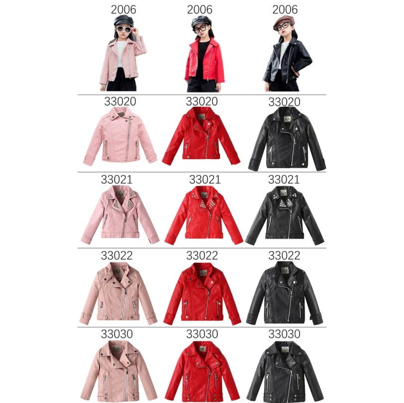 2021 New Girl Boy PU Coat Jacket Kids Autumn Winter Fashion Leather Jackets Children Coats Overwear Clothes 1-12Age Kids Jacket - Image 5