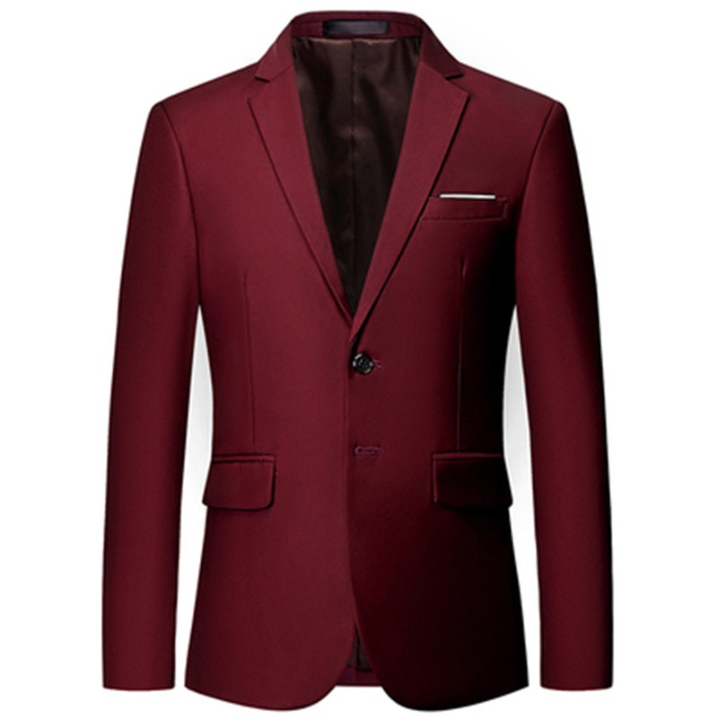 2021 Spring Summer Blazer Jacket Men Clothing Fashion Two Buttons Slim Fit Casual Suits Coat Business