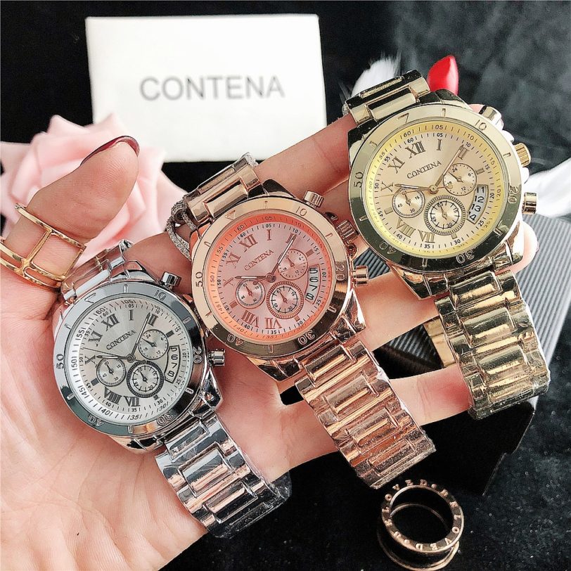 2021 Women Watches Geneva Famous Luxury Brand Fashion Gold Watches For Ladies Casual Female Quartz Watch Women's Wristwatches - Image 4