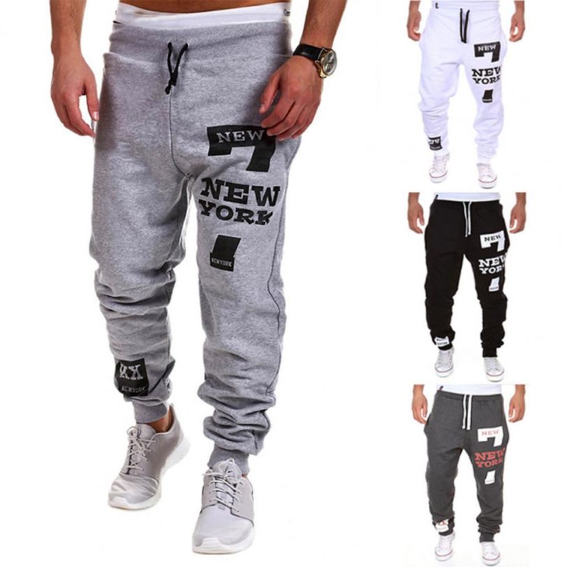 2021 new stylish Men Casual Jogger Number 7 Printed Letter Drawstring Sweatpants Trousers Pants sweatpants штаны 7부바지 남자 - Image 6