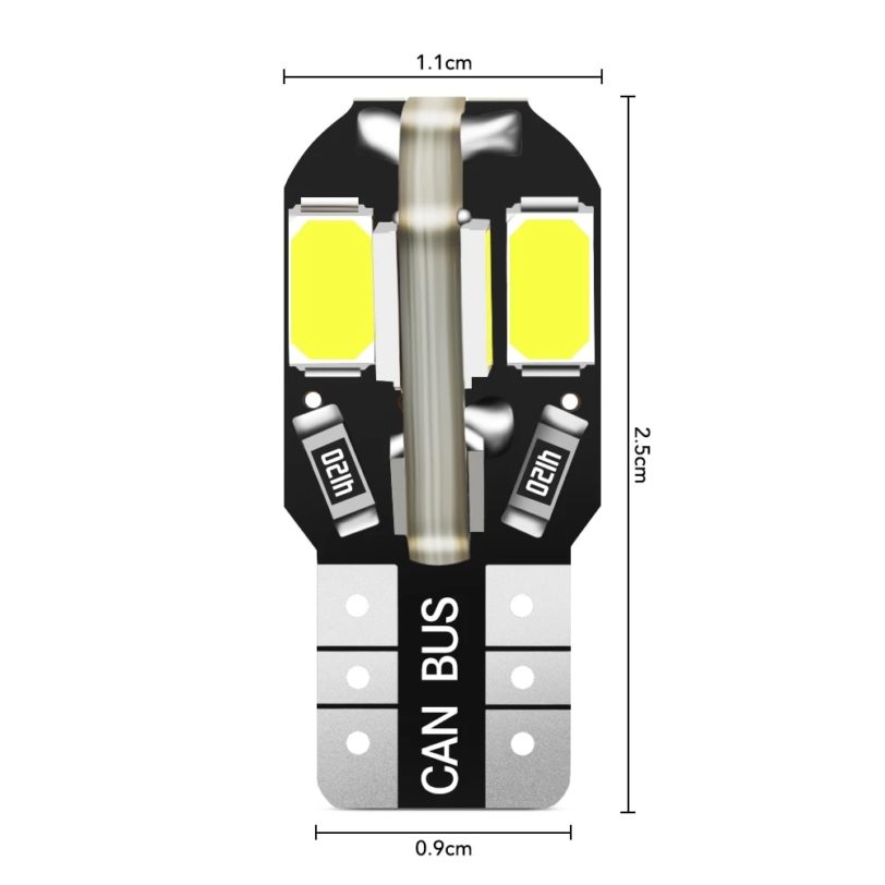 20PCS W5W T10 LED Bulbs Canbus 5730 8SMD 12V 6000K 194 168 LED Car Interior Map Dome Lights Parking Light Auto Signal Lamp - Image 6