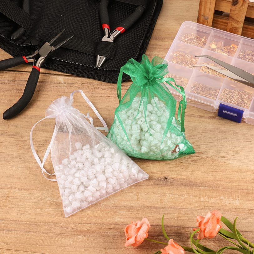 25/50pcs Organza Bag Jewelry Package Bags Christmas Decoration Drawstring Gift Pouches Wedding Party Candy Packaging Bags 50% - Image 2