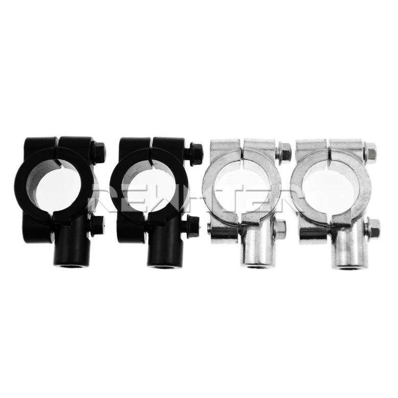 2PCS Black Silver Motorcycle accessories Mirror Mount Clamp Rear View Mirror Holder Size 22mm 10mm 8mm 10mm 25mm - Image 2