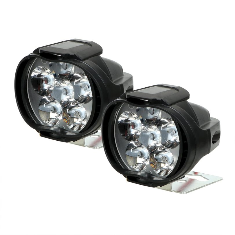 2Pcs Motorcycles Headlight 6500k White Super Bright 6 LED Working Spot Light Motorbike Fog Lamp 1200LM LED Scooters Spotlight - Image 5