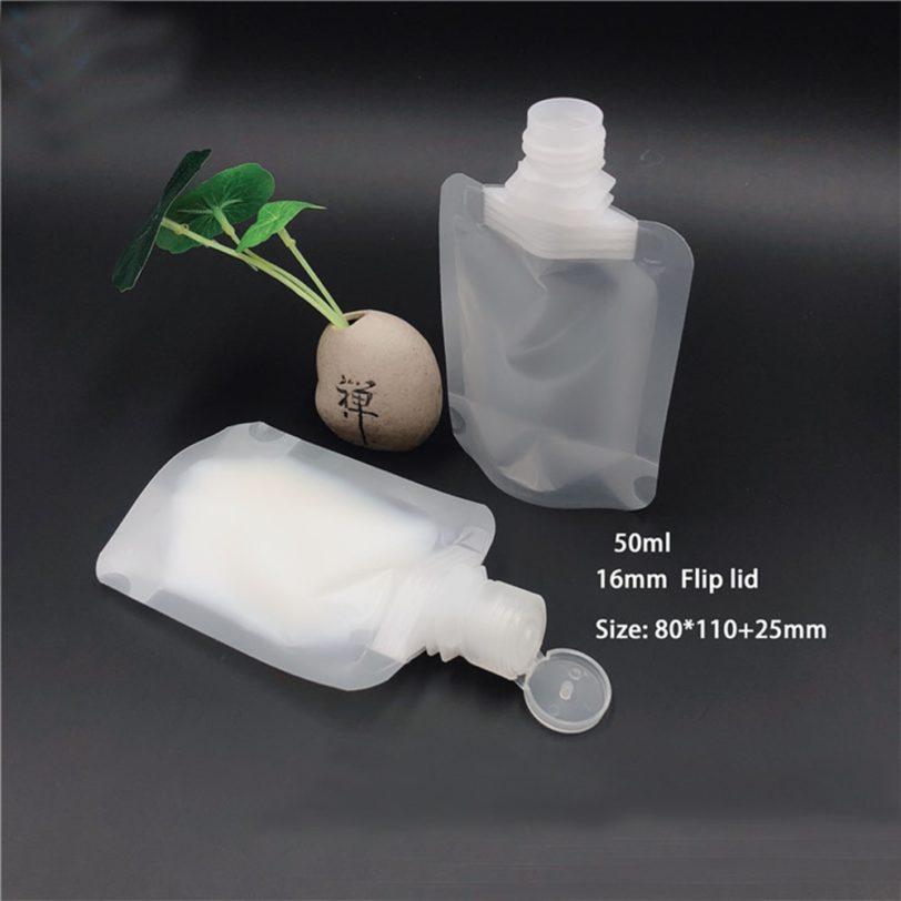 30/50/100ml Clamshell Packaging Bag Stand Up Spout Pouch Plastic Hand Sanitizer Lotion Shampoo Makeup Fluid Bottles Travel Bag - Image 3