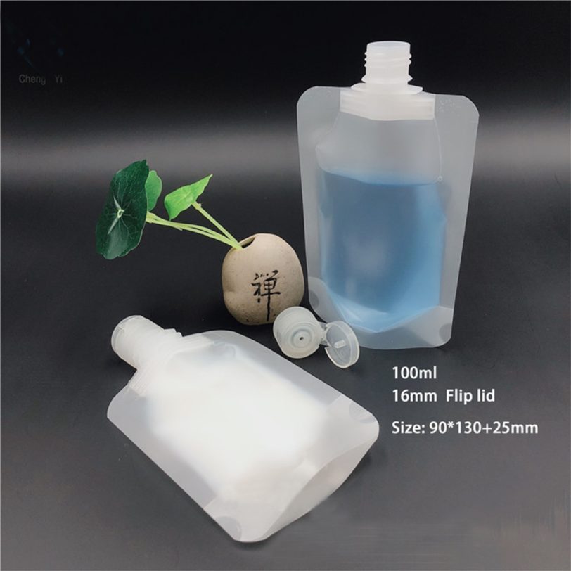 30/50/100ml Clamshell Packaging Bag Stand Up Spout Pouch Plastic Hand Sanitizer Lotion Shampoo Makeup Fluid Bottles Travel Bag - Image 2