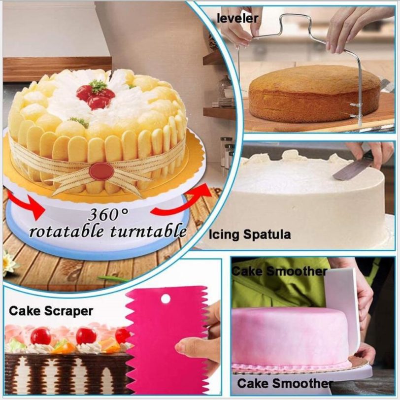 367PCS/Set Baking Tool DIY Cake Decoration Supplies Kit For Beginners Set Of 220 Baking Pastry Tools With Non-slip Base - Image 3