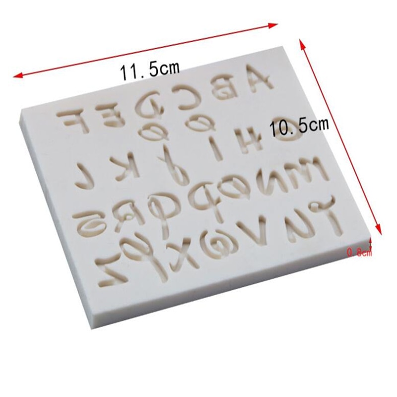 3D Letter Alphabet Silicone Message Board Mould Chocolate Decorating Tool Cake Soap Fondant Topper Mold