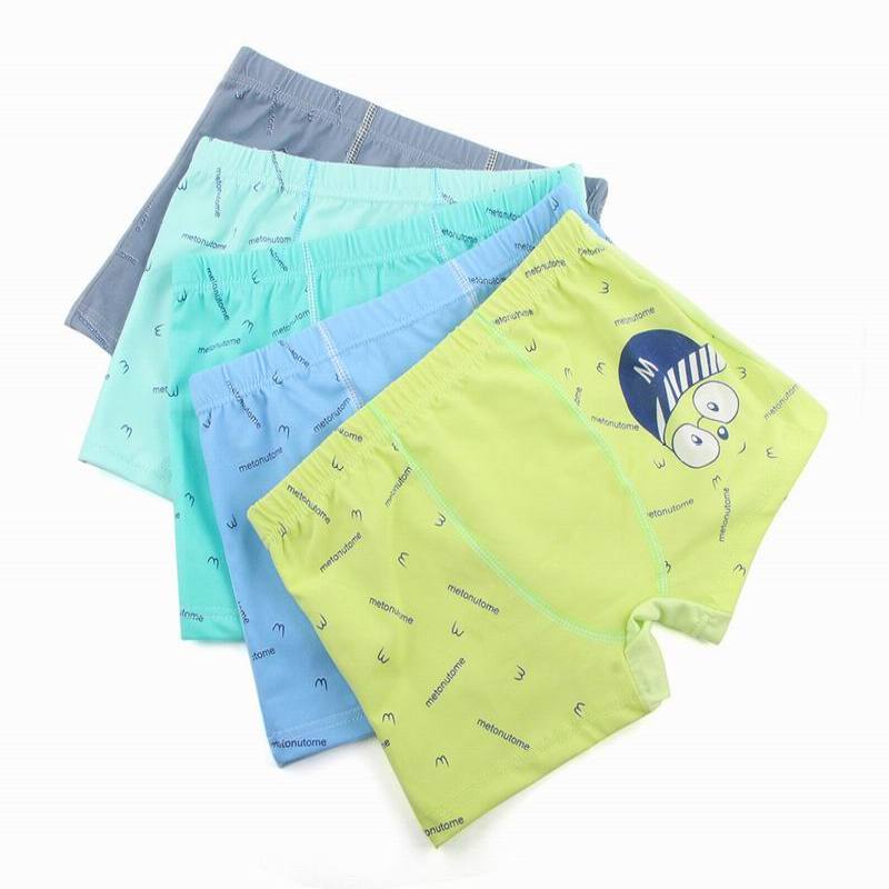 3PCS Set L XXL Random Children s Boxer Underwear Cotton Cartoon Letter Printing Suitable For 3