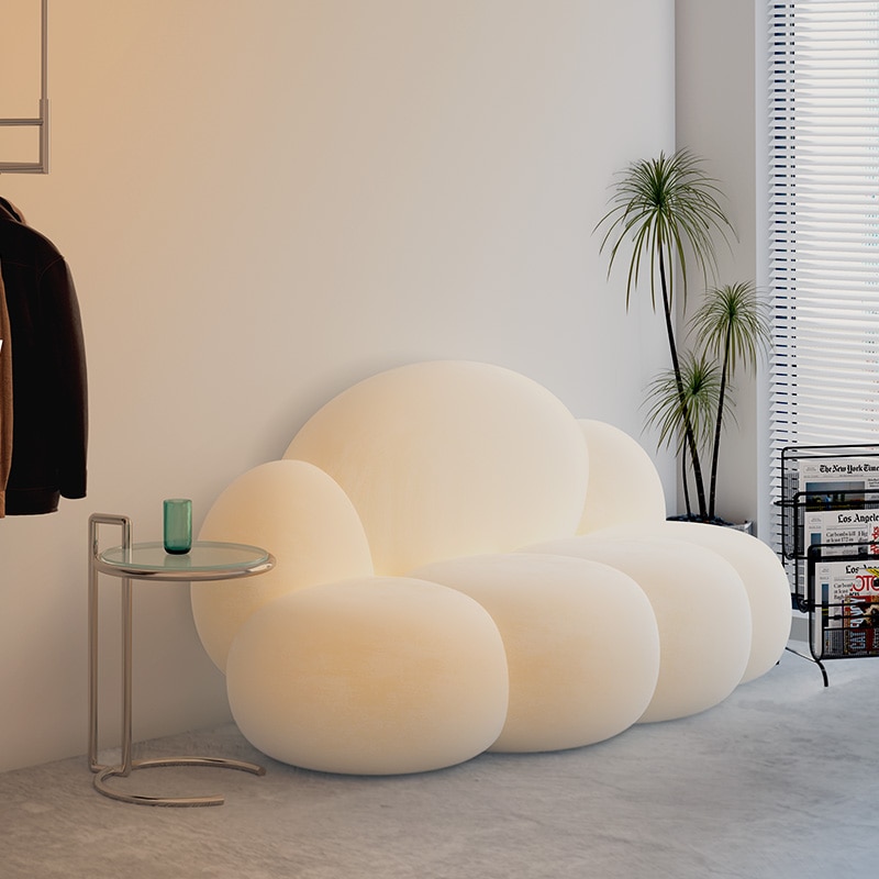 4 Pcs Sofas Tables Set Customize Tricolor Creativity Cloud Shape Sofa Luxury Design Home Furniture Hotel
