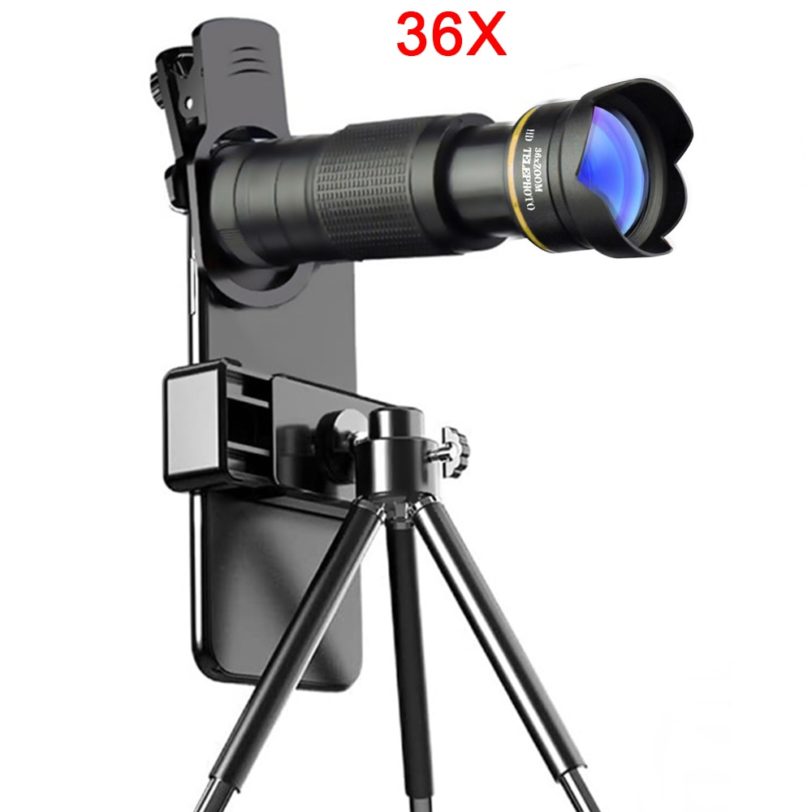 48X 36X 4K HD Telescope for Cell Phone Mobile Telephone Camera Lens Tripod Monocular Telephoto Zoom Lens for iPhone Smartphone - Image 5