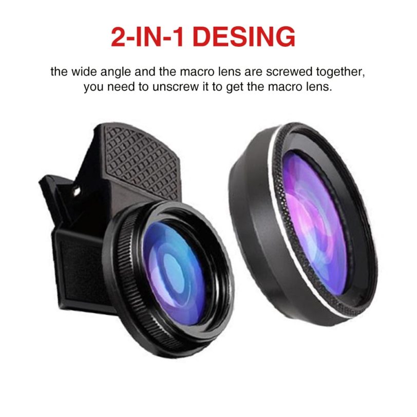 4K HD Super 15X Macro Lens for Smartphone Anti-Distortion 0.45X 0.6X Wide Angle Lens 2 in 1 Mobile Phone Lense Camera Kit - Image 6