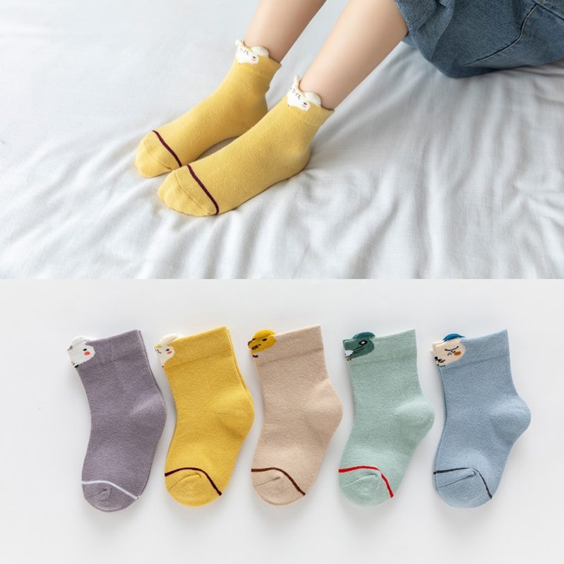 5Pairs/lot Baby Socks Autumn Winter Warm Cotton Kids Socks Cute Girls Cartoon Animal Boys Infant Socks Baby Clothes Accessories - Image 4