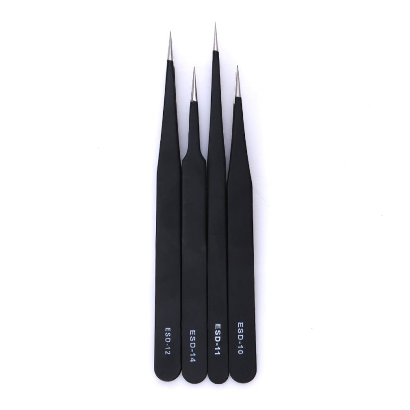 6Pcs/set Safe Stainless Steel Anti-static Tweezers Maintenance Tool Kits Mobile Phone Repair Tool for iphone Cellphone - Image 3