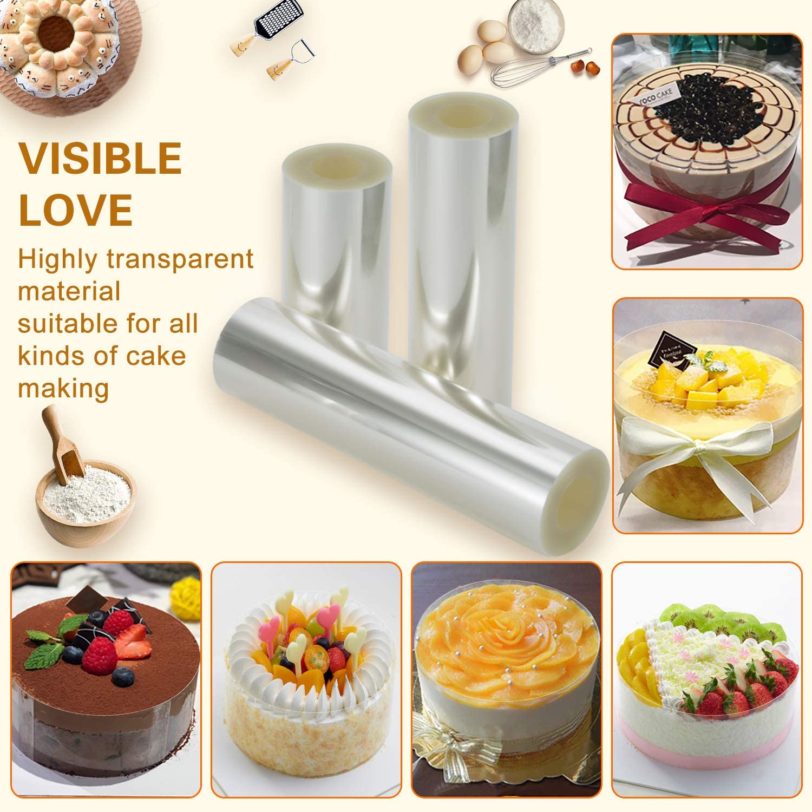 8 10 12 15 20CM Cake Collar Transparent Mousse Cake Roll DIY Acetate Sheet Surrounding Edge 2