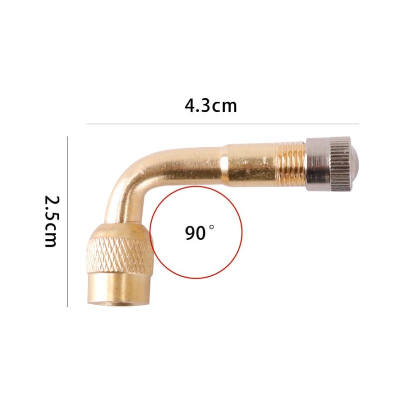 90 Degree Air Valve Extension Truck Gold Brass Valve for Xiaomi M365 1S Pro pro2 Max 2