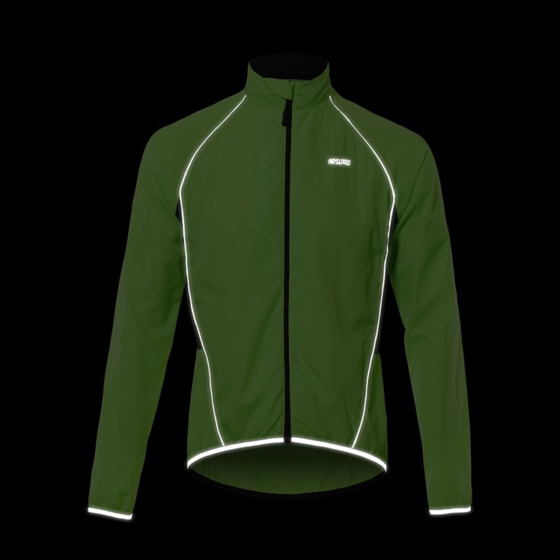 ARSUXEO Ultralight Reflective Men Cycling Jacket Windproof Waterproof Road Mountain MTB Bike Bicycle Jacket Running Wind Jacket - Image 5