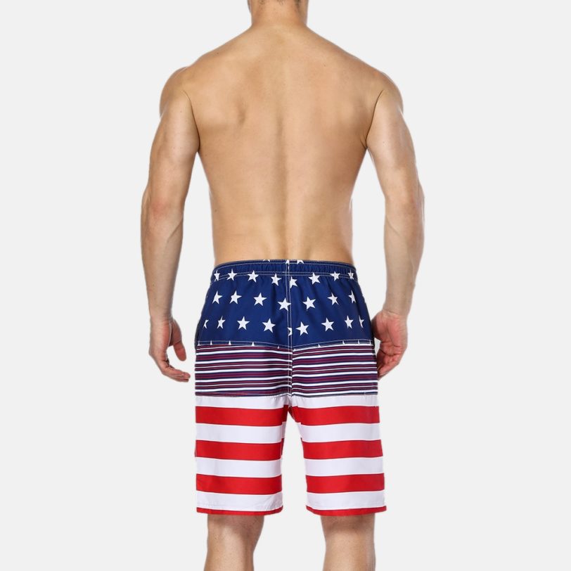 Anfilia Men's Swim shorts American Flag Beach Shorts Swimwear Briefs Man Swimsuits Trunks Sea Short Bottoms American Flag Shorts - Image 5