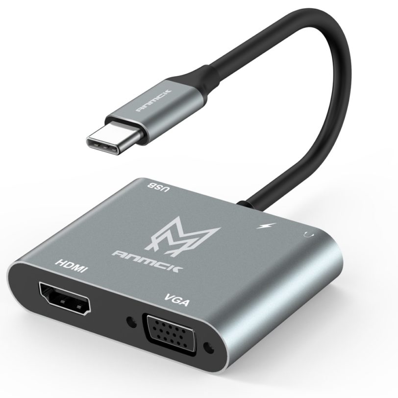 Anmck USB C 4k Type c to Adapter VGA USB3.0 HDMI-compatible Audio video Converter PD 87W Fast charger for Macbook pro Samsung s9 - Image 3