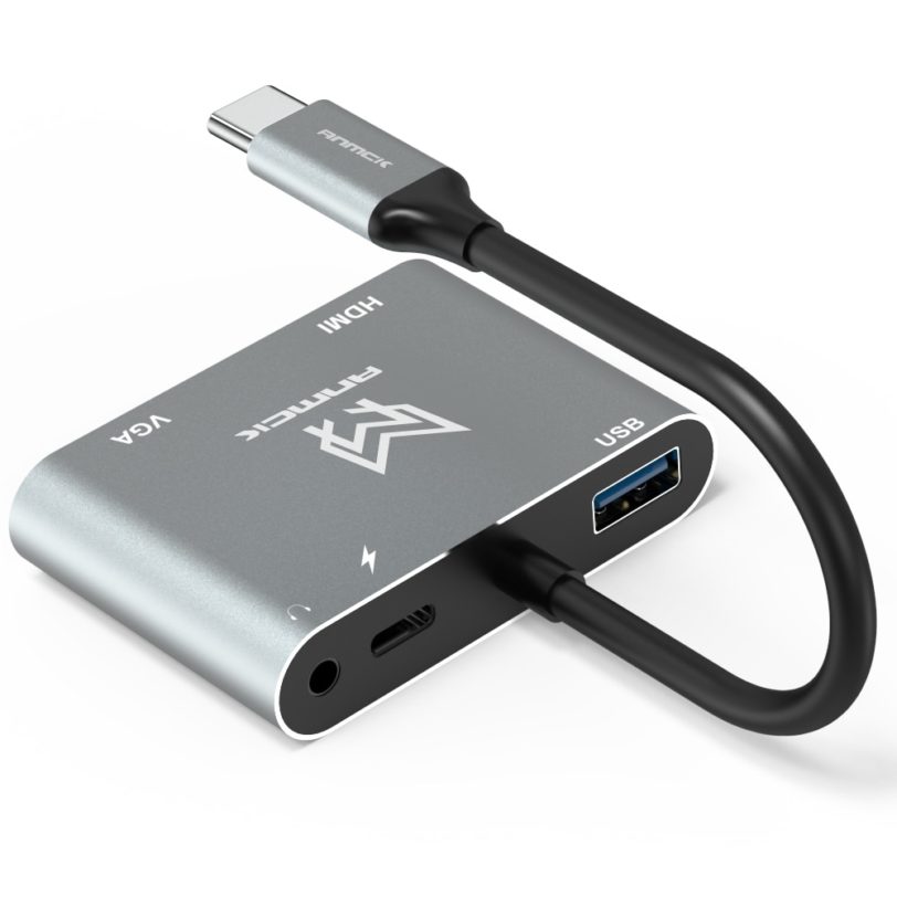 Anmck USB C 4k Type c to Adapter VGA USB3.0 HDMI-compatible Audio video Converter PD 87W Fast charger for Macbook pro Samsung s9 - Image 2