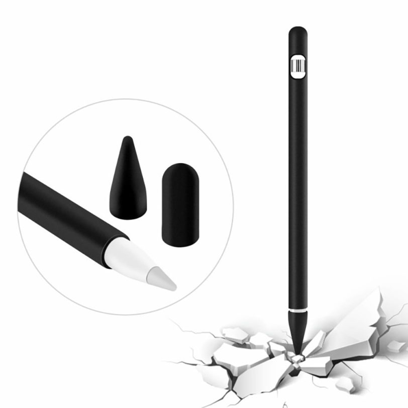 Anti Lost Pencil Silicone Case For Apple Pencil 1 Portable Accessories Elastic Stylus Pen Holder With Apple Pen Case Nib Caps - Image 5