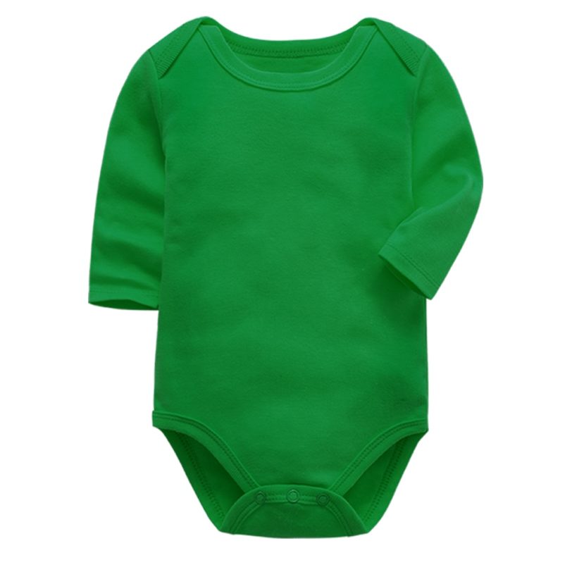 Autumn winter baby girls bodysuit newborn boys long sleeve solid 100%cotton 0-24 months baby clothes - Image 2