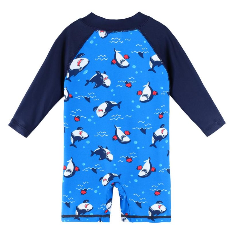 BAOHULU UPF50 Cartoon Kids Swimwear Long Sleeve Baby Boy Swimwear One Piece Toddler Swimsuit Infant Bathing Suit for Boys Girls - Image 2